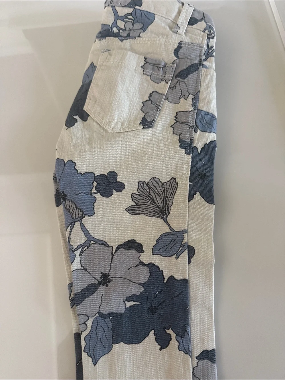 Old Navy Skinny Jeans with Blue Floral Print